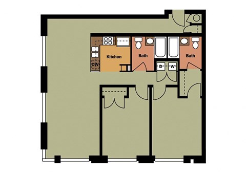 2B: Beds-2: Baths-2: Sq Ft Range - 1165-1165